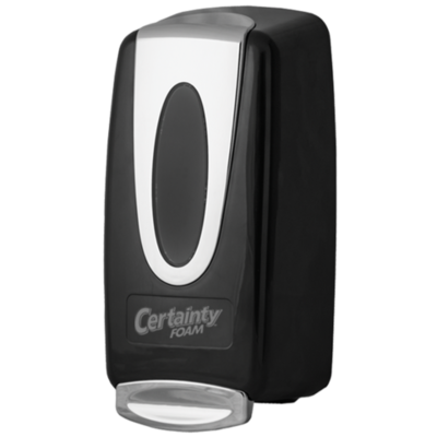 CERTAINTY ELITE FOAM SOAP DISPENSER BLACK,CHROME